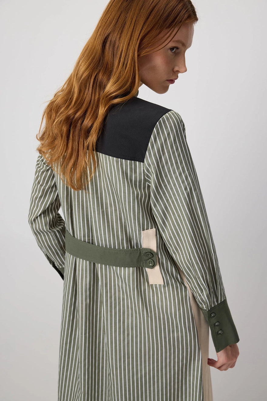 Vestido Camisero Combinado