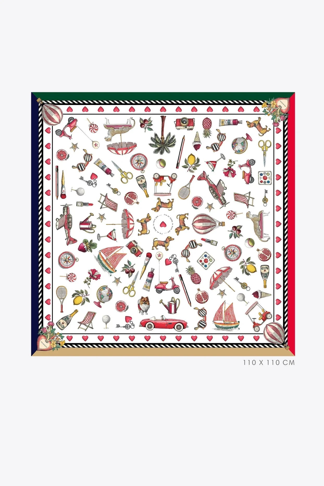 Pañuelo Seda Estampado Vintage