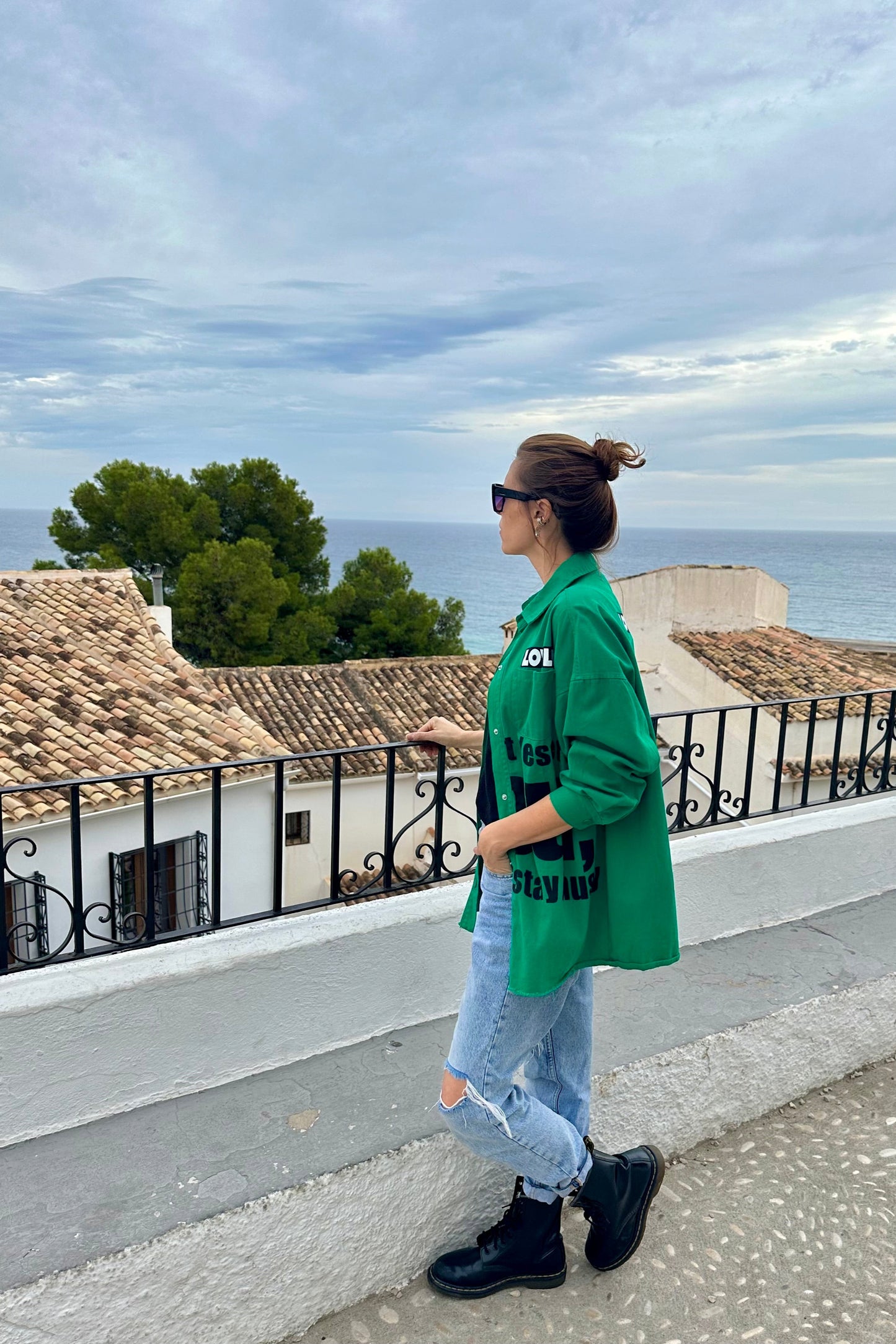 Camisa Verde, Grafiti Love, Gabardina