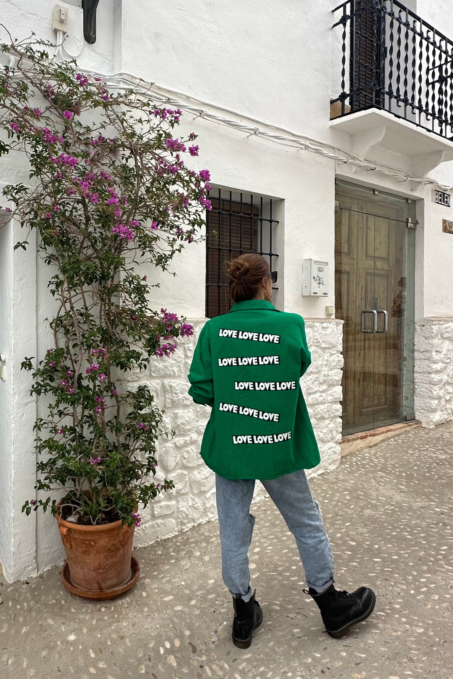 Camisa Verde - Mujer - Gabardina - Love - Altea - Benidorm - España - Moda