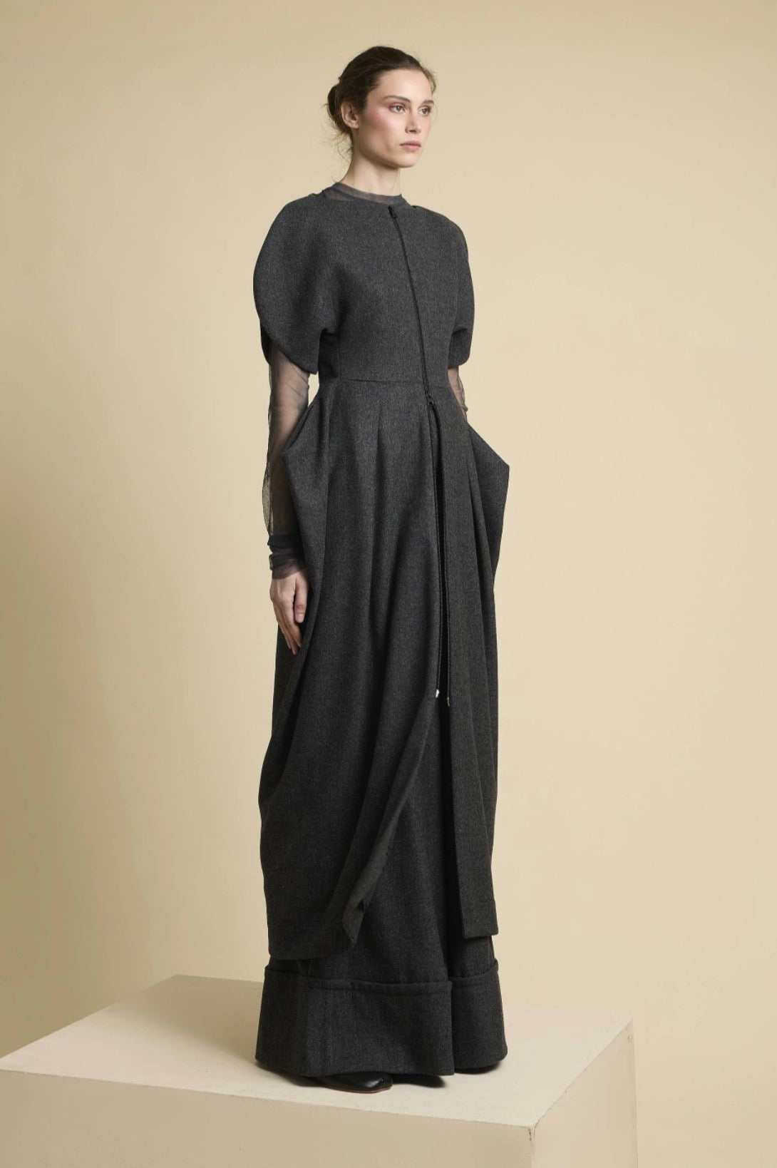Vestido Sena Lana Gris