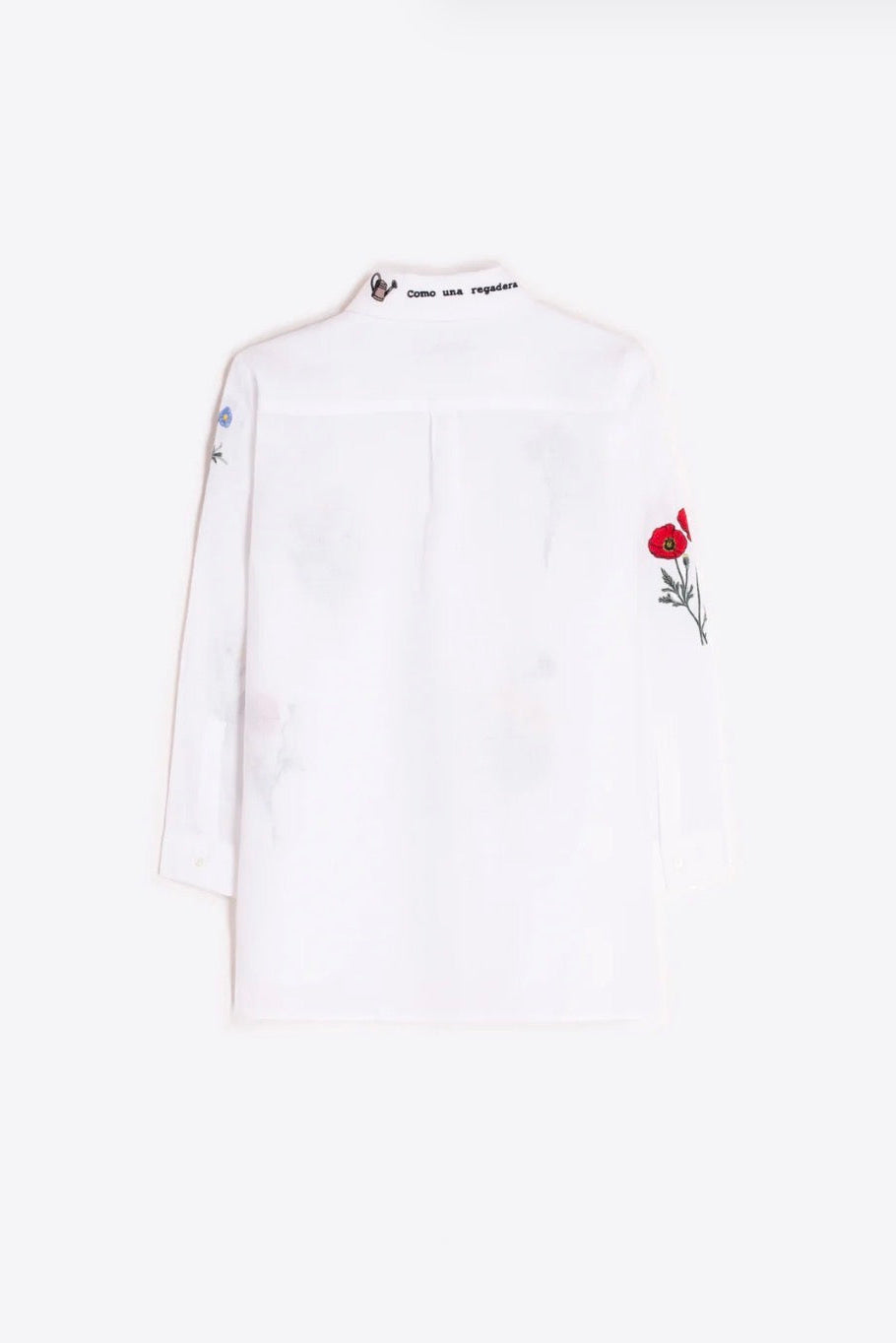 Camisa Flores Bordadas