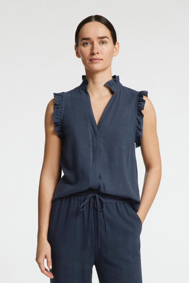 Top Lino Ruffle