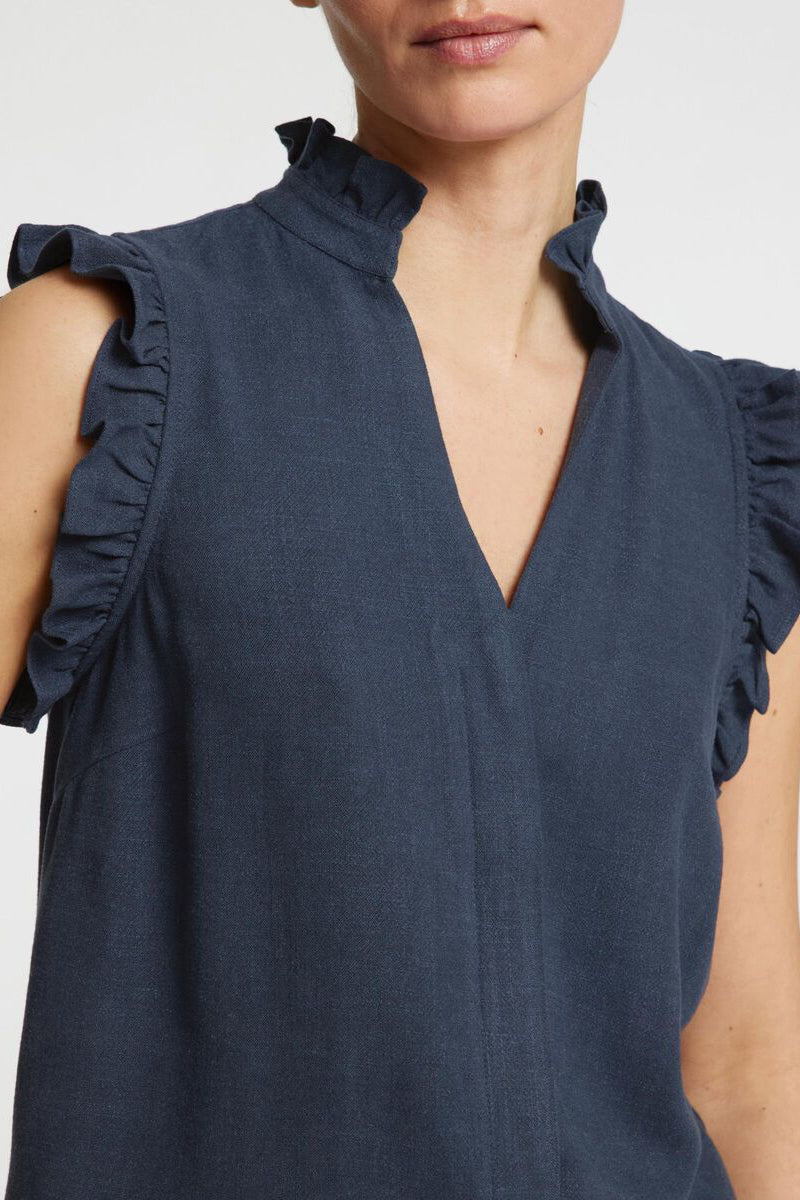 Top Lino Ruffle