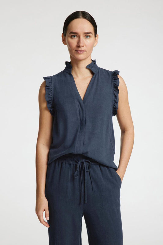 Top Lino Ruffle