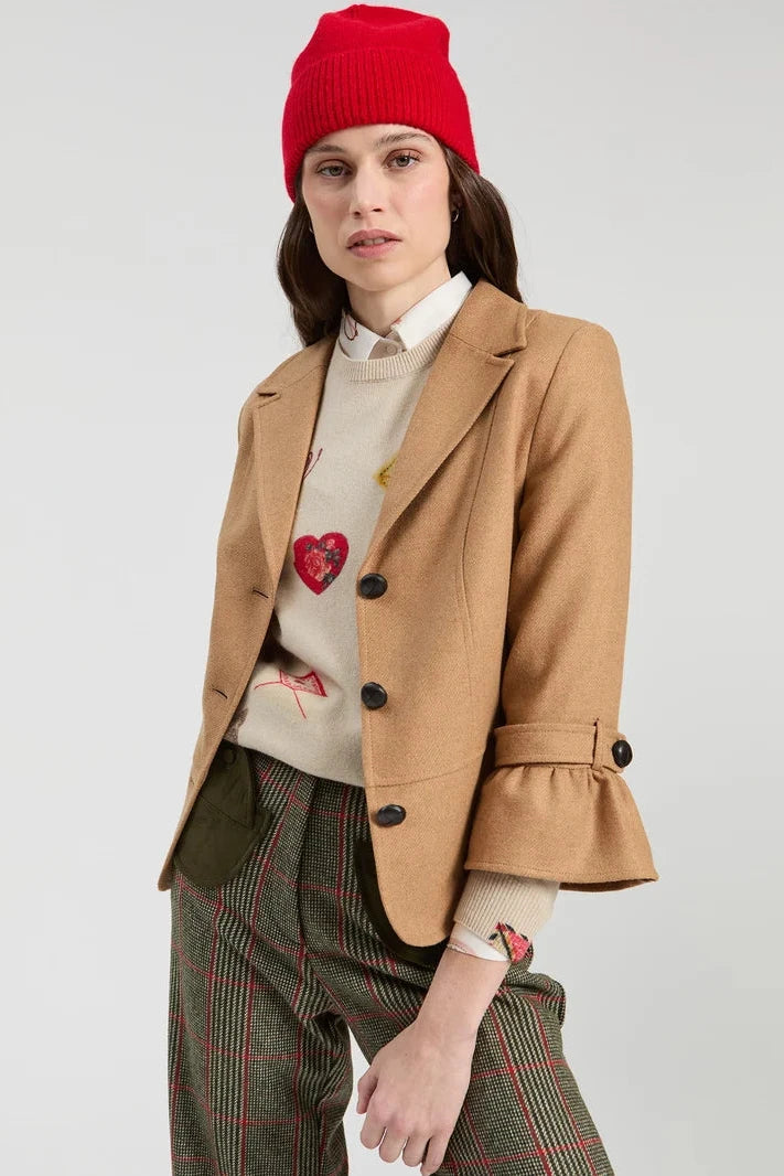 Chaqueta Tweed Camel