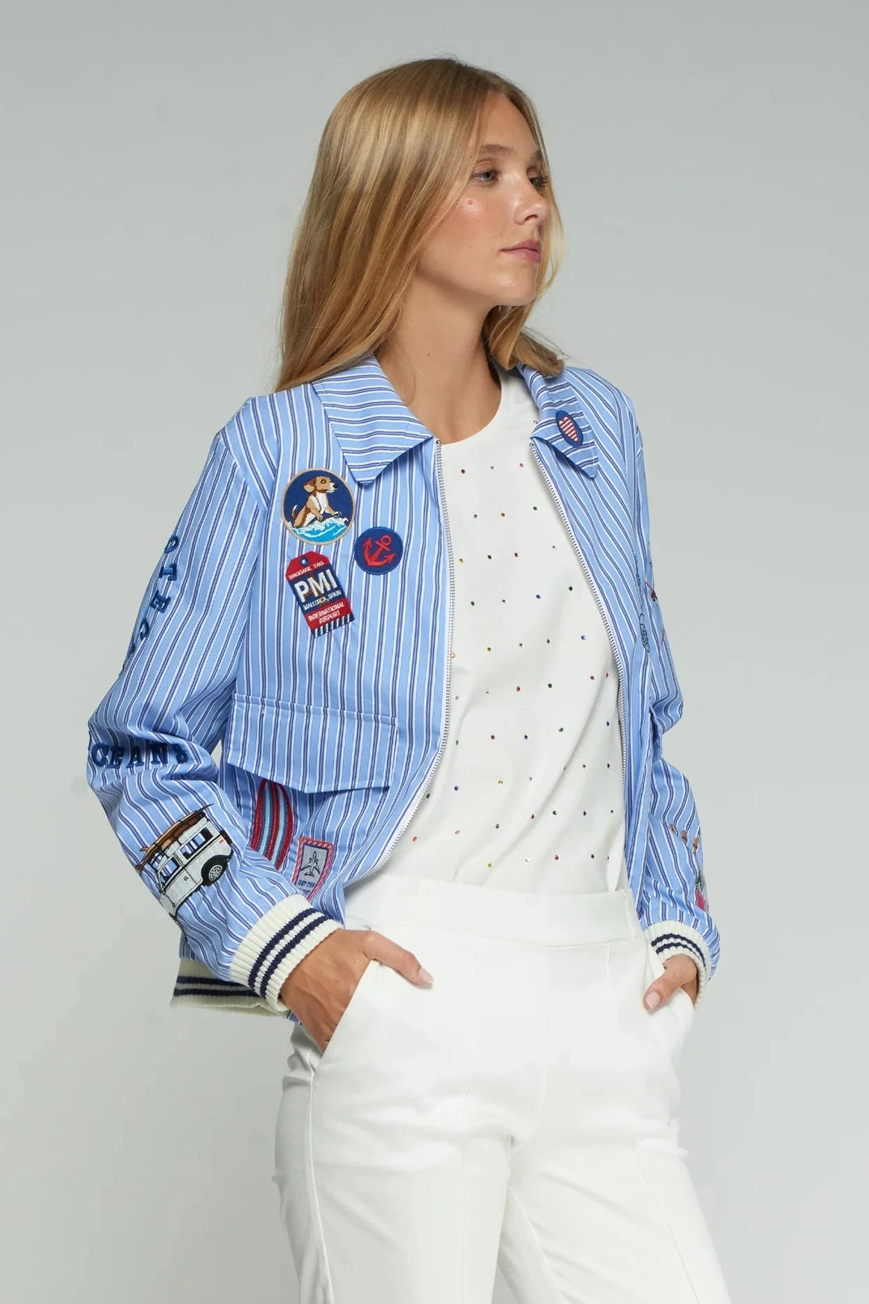 Bomber Rayas Azules Surf