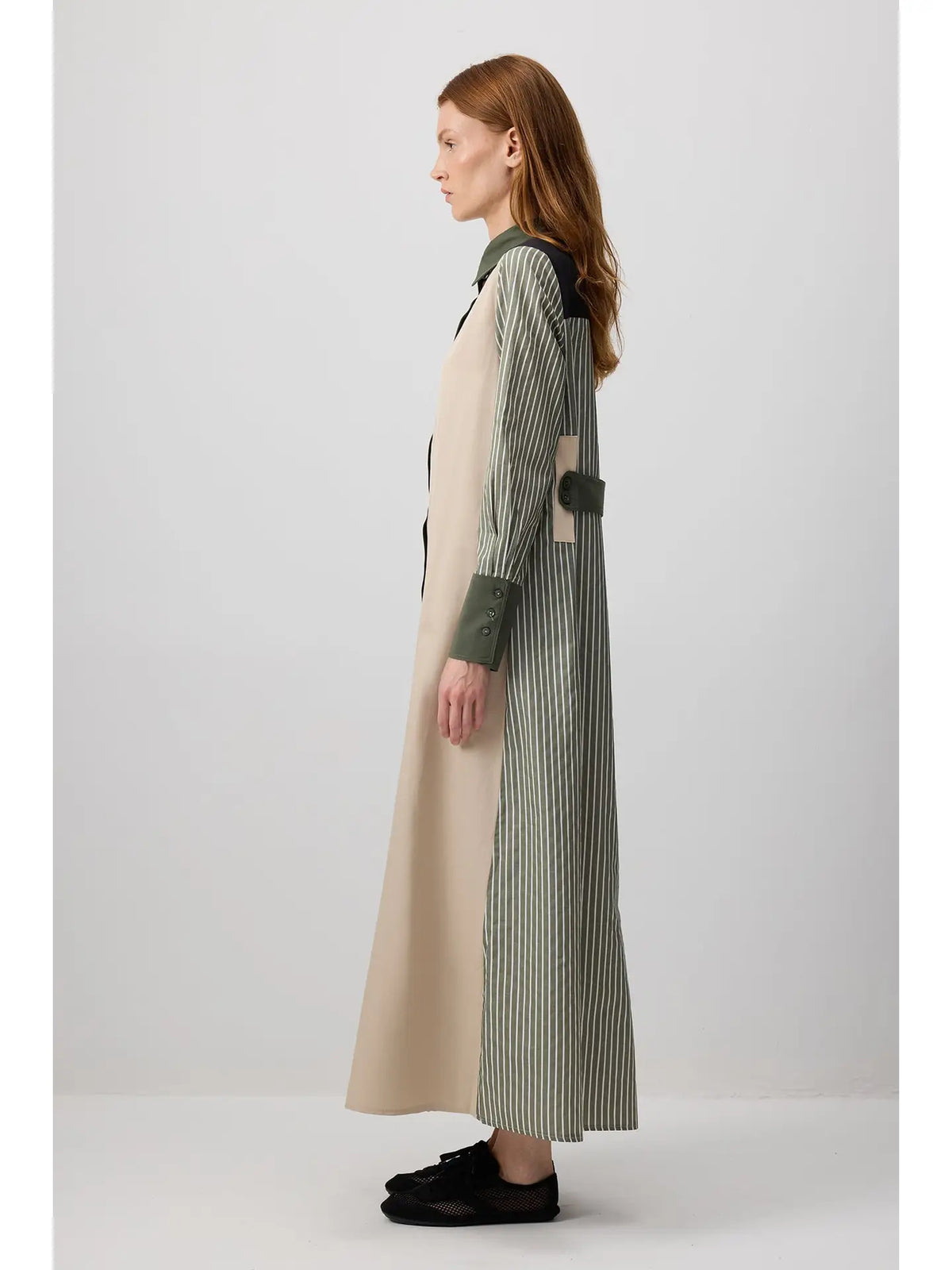 Vestido Camisero Combinado