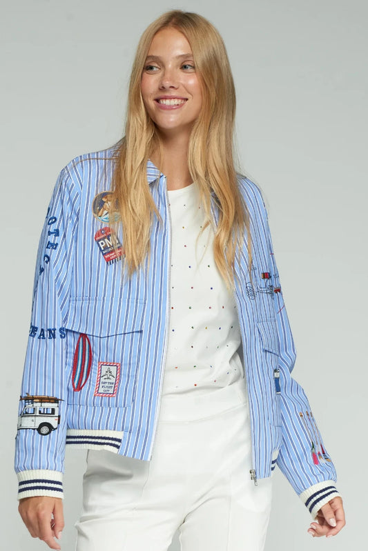 Bomber Rayas Azules Surf