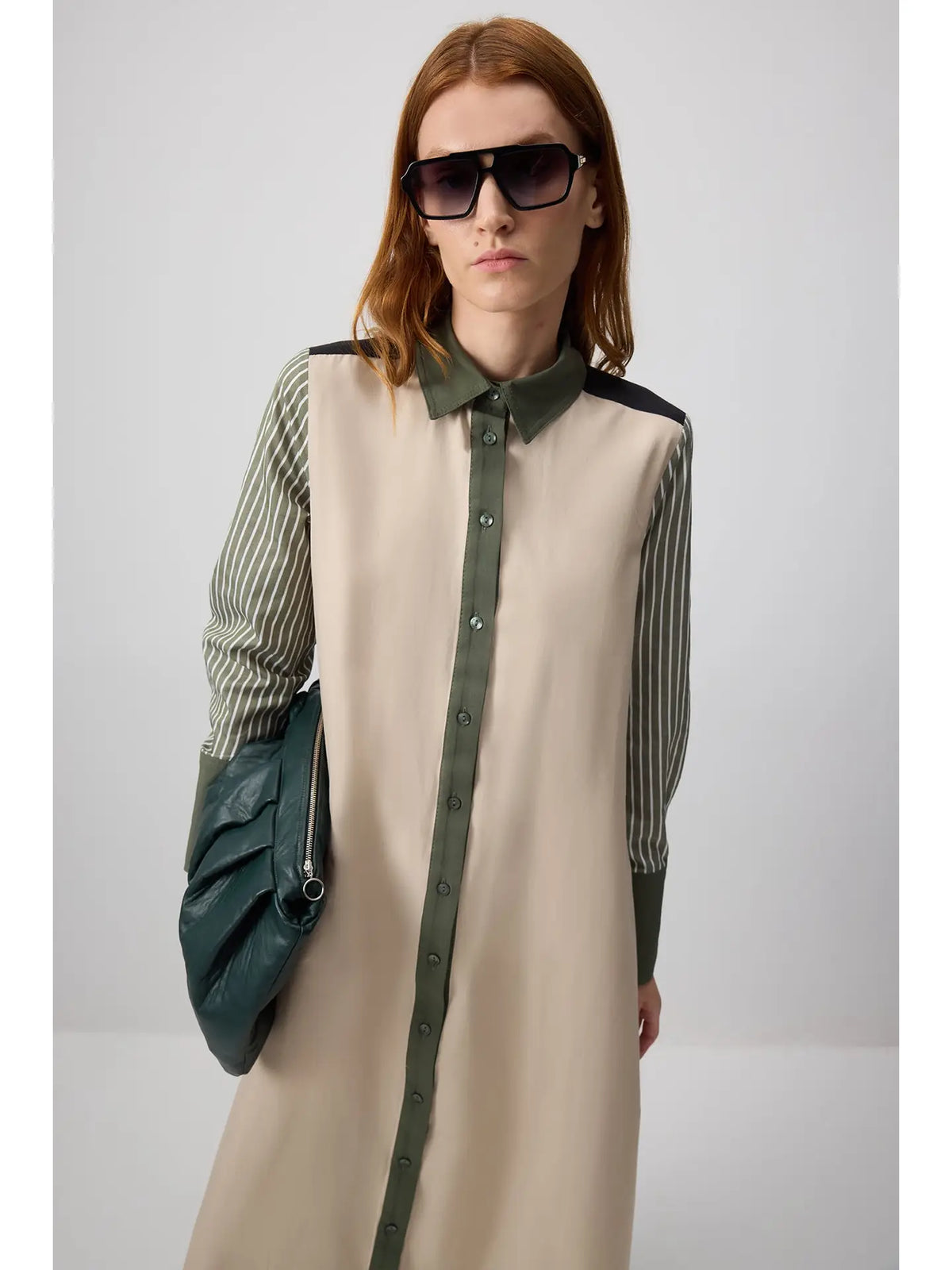 Vestido Camisero Combinado