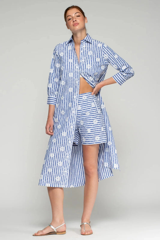 Pantalón Corto Rayas Azules