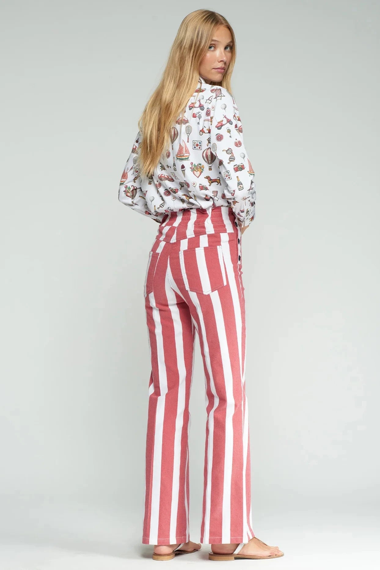 Pantalón Rayas y Botones