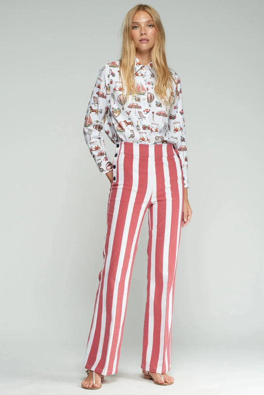 Pantalón Rayas y Botones