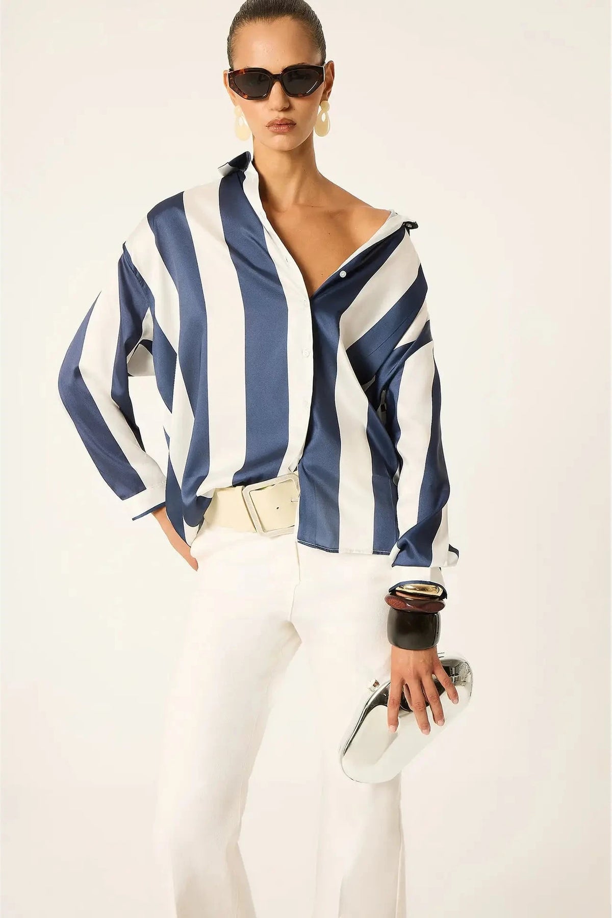 Camisa de Rayas Azul