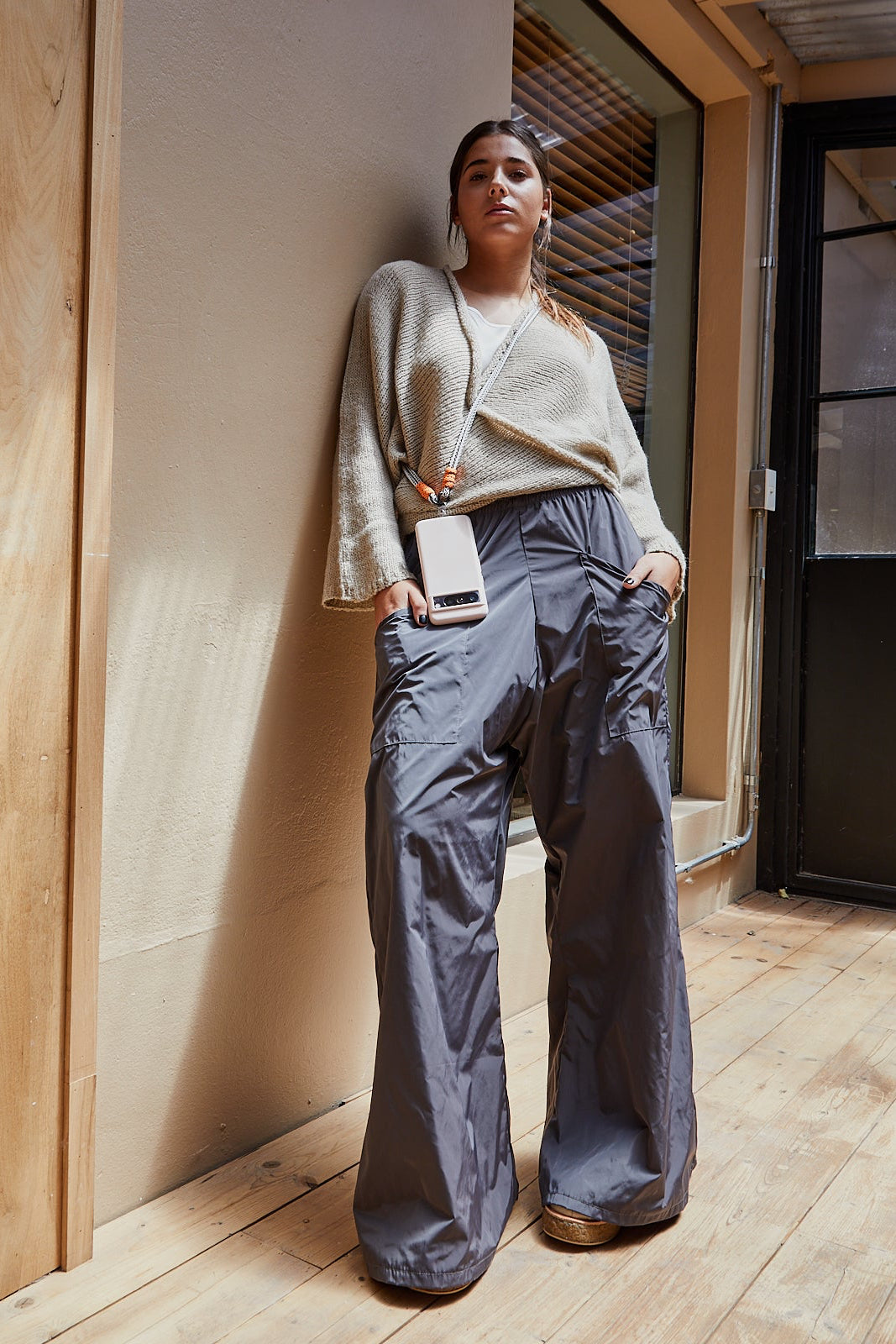 Pantalón Amelie Bolsillos Gris