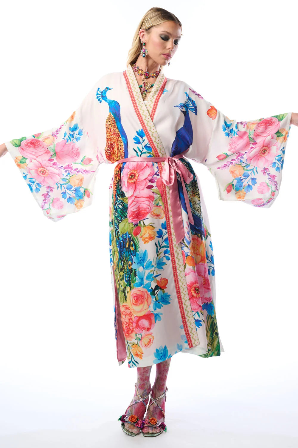 Kimono Blossom Fantasy Blanco