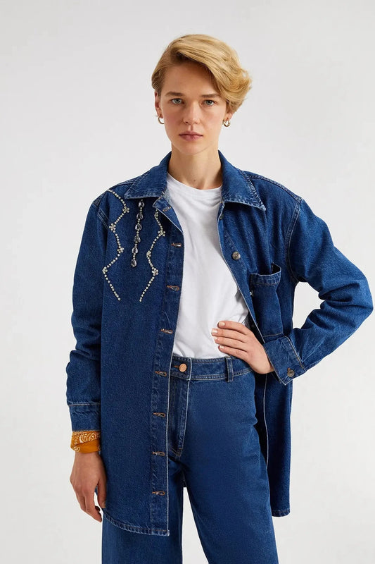 Chaqueta Denim Piedras